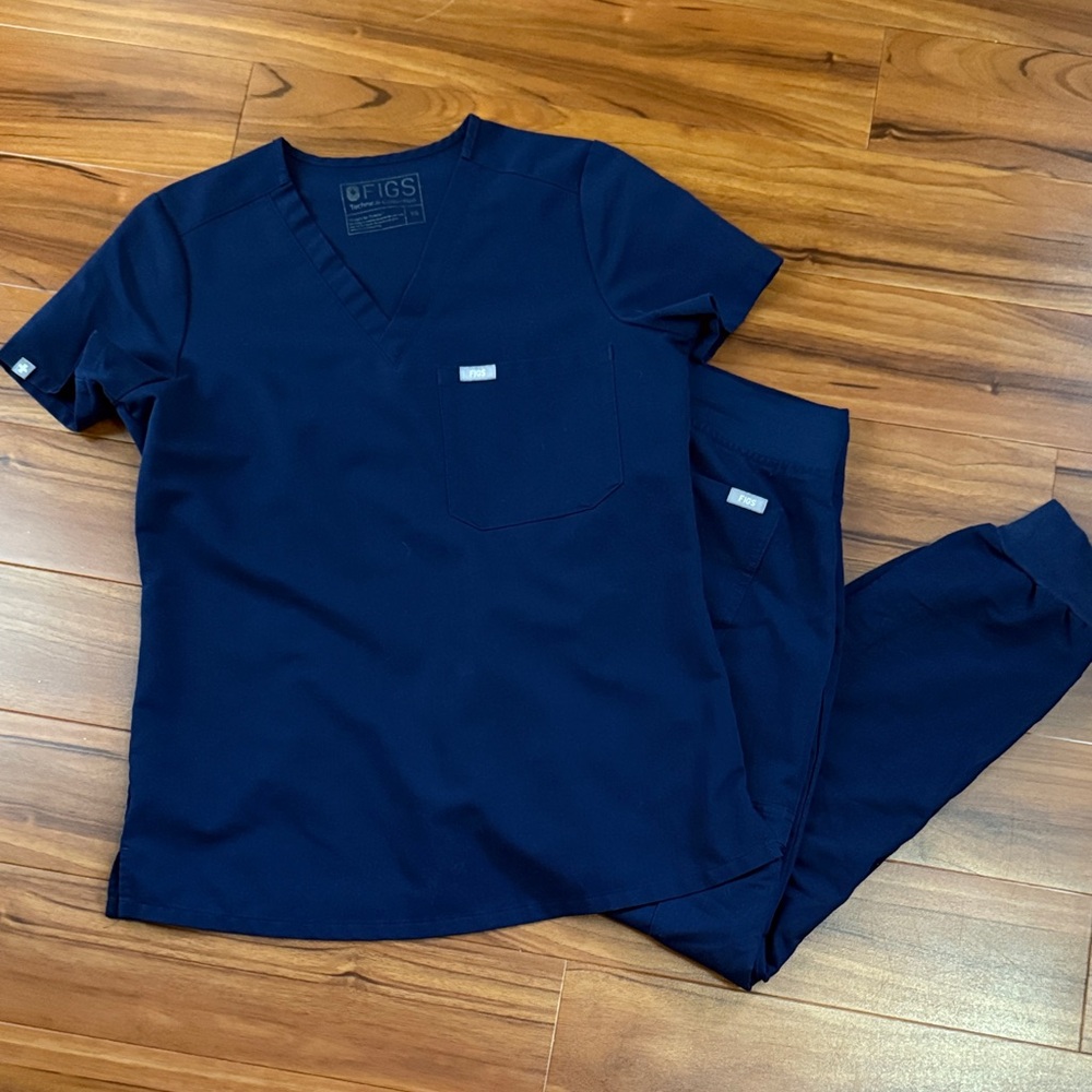 Figs Navy Blue Medical Scrub Set